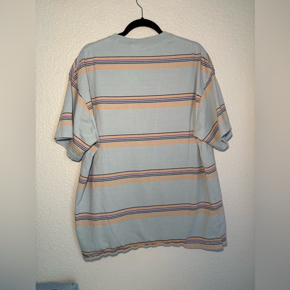 UO Dillon Open Variegated Stripe Tee Blue Large - Picture 3 of 9